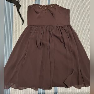 Short brown dress